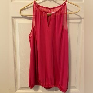 Calvin Klein Hot Pink Sleeveless Keyhole Camisole Top